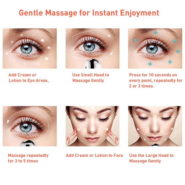 2 in 1 Magnetic Vibration Facial Massager