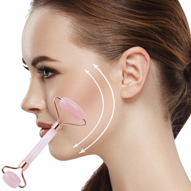Rose Quartz Face Massage Roller